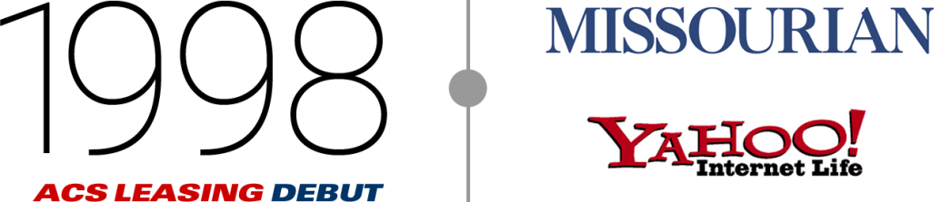 1998- ACS Leasing Debut, Missourian logo, and Yahoo! Internet Life logo