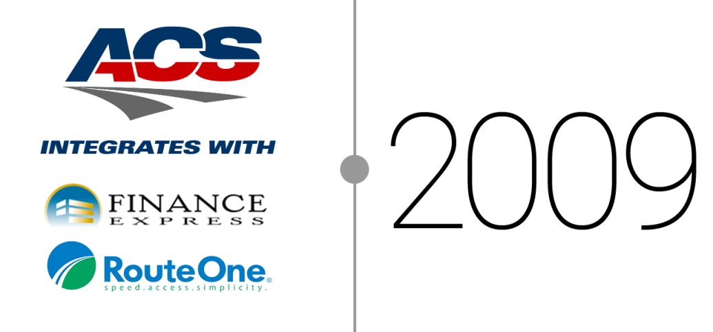 2009 ACS integrates with Finance Express and RouteOne